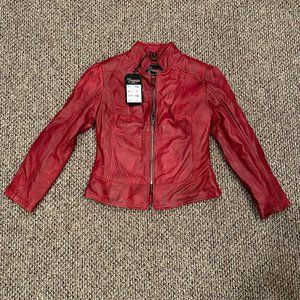 Vance Leathers VL650BU 'Maya' Ladies Premium Soft Lightweight Burgundy Fitted